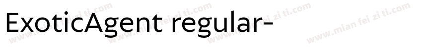 ExoticAgent regular字体转换